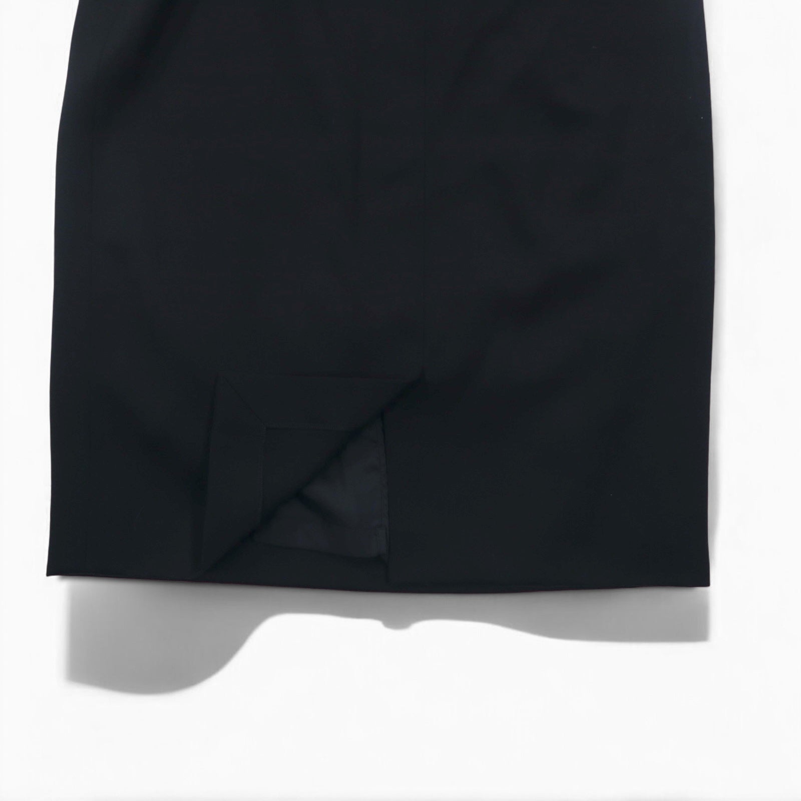 HERNO Gonna tubino in lana nera, taglia L, Made in Italy
