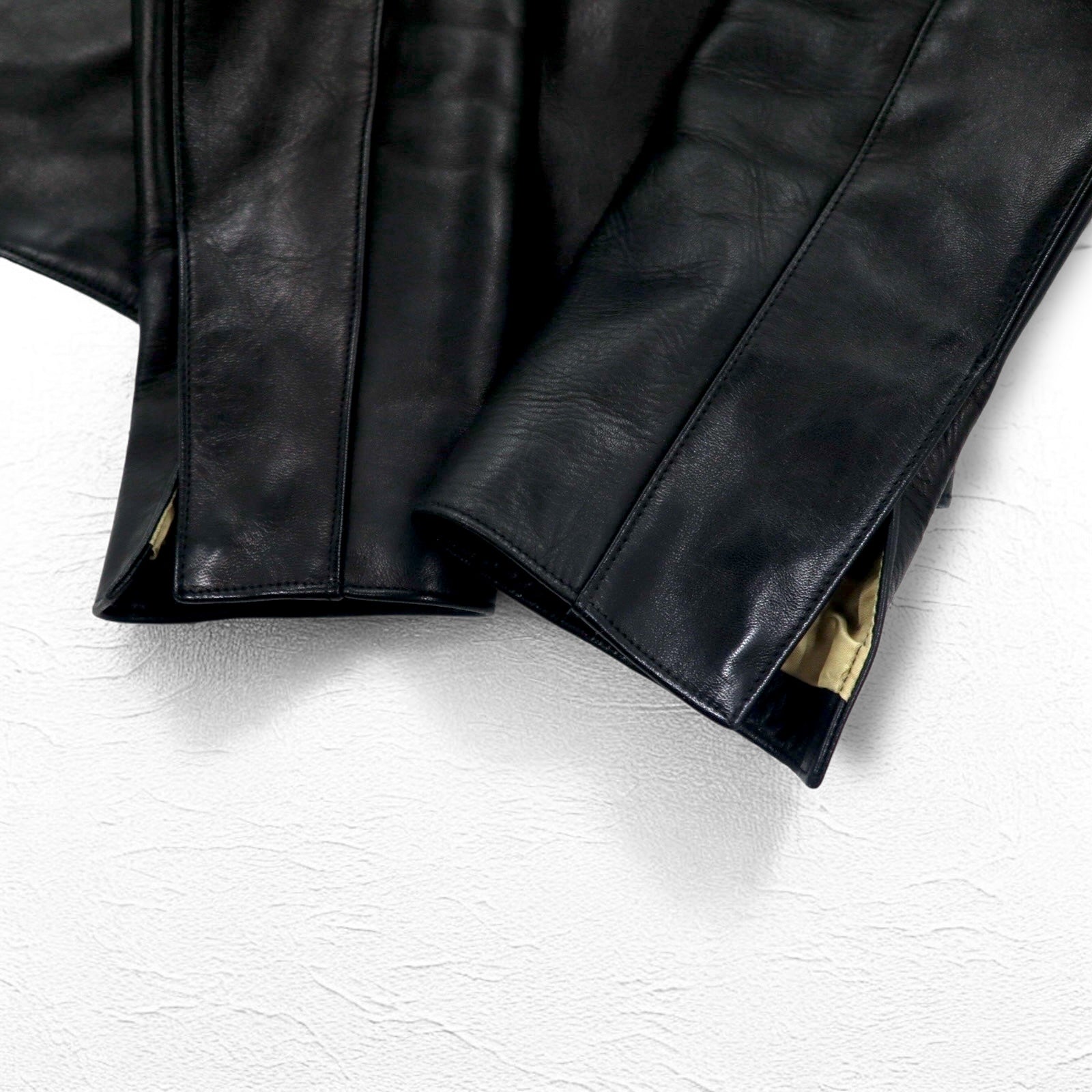 SOUMO Giacca di pelle HOLLOW LEATHER JACKET S in pelle di cavallo, doppia zip LAMPO 05-SL-001 Prodotto in Giappone