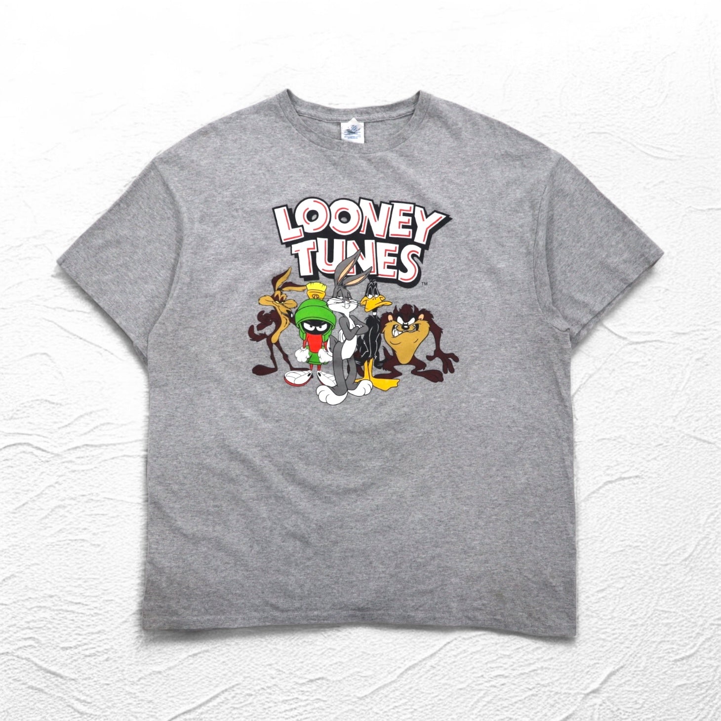 LOONEY TUNES ルーニー・テューンズ T-shirt con stampa di personaggi, taglia XL, colore grigio, DELTA PRO WEIGHT, prodotto in Honduras