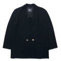 Burberrys, blazer doppiopetto vintage, taglia M, in lana nera, con bottoni dorati, made in Japan