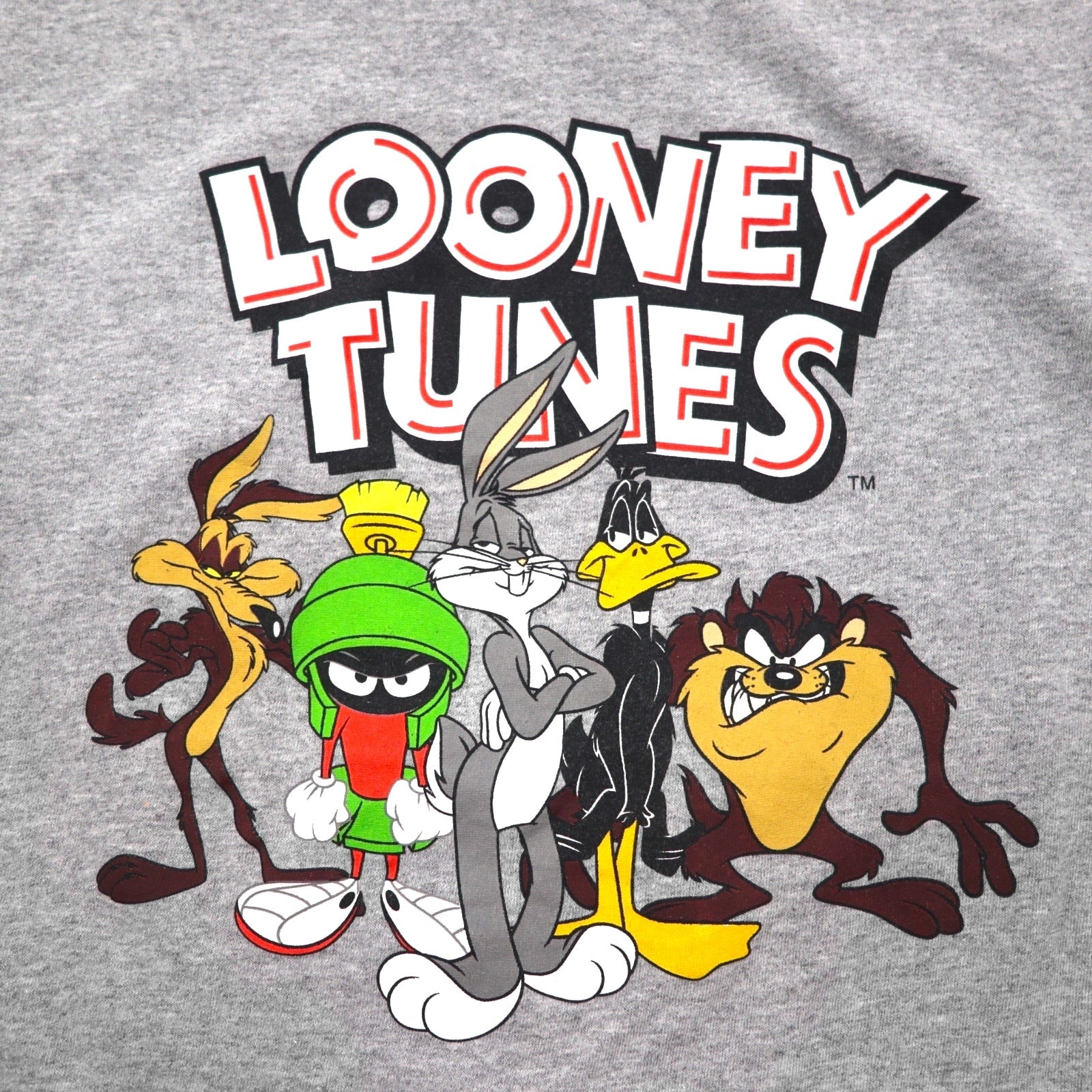 LOONEY TUNES ルーニー・テューンズ T-shirt con stampa di personaggi, taglia XL, colore grigio, DELTA PRO WEIGHT, prodotto in Honduras