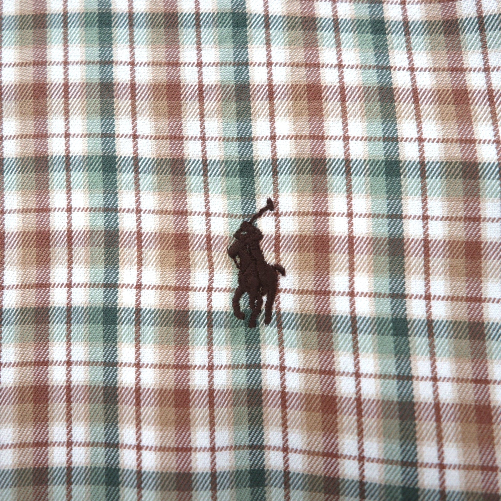 Ralph Lauren 90年代 ボタンダウン シャツ L ブラウン チェック スモールポニー刺繡