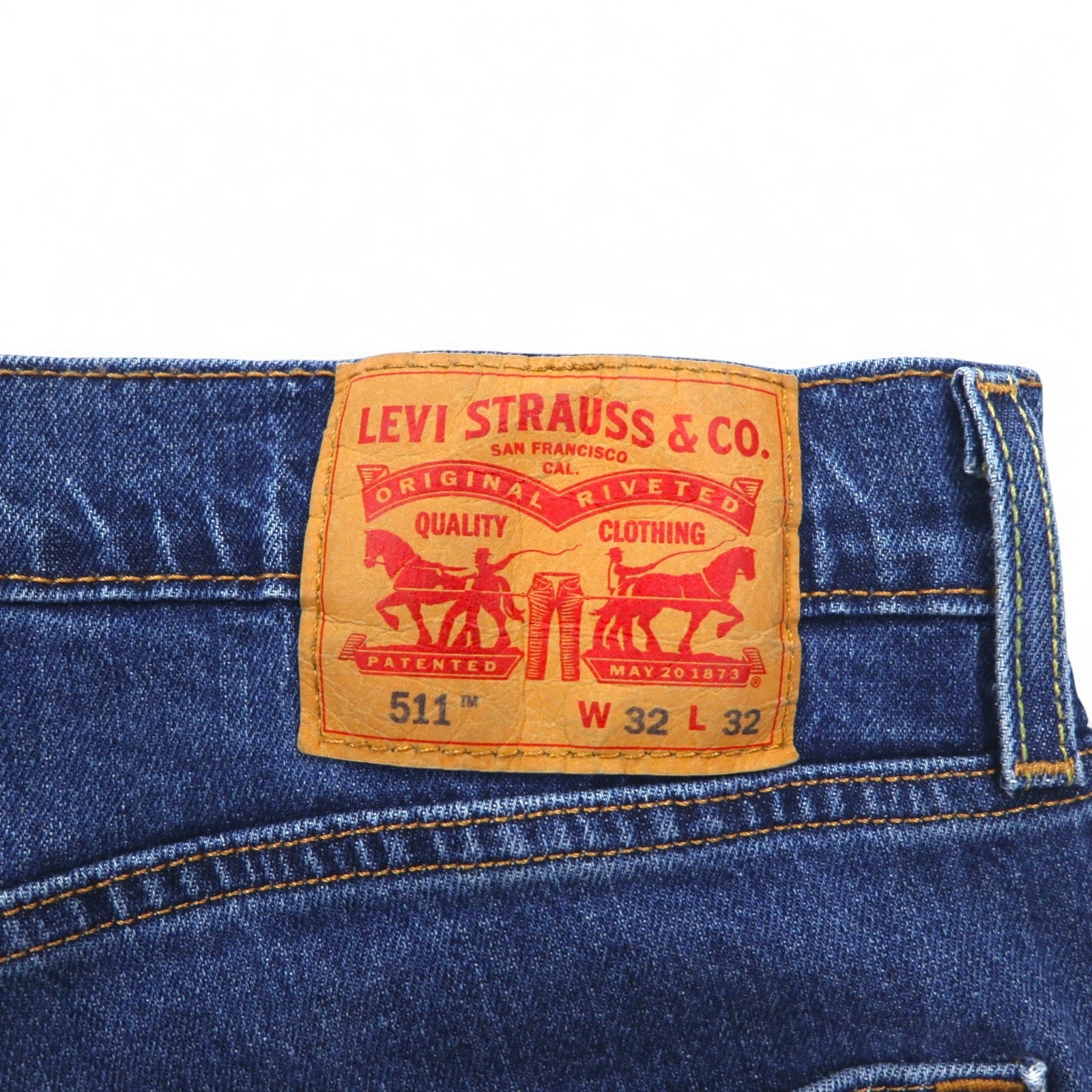 Levi's 511 Slim Fit Jeans Affusolati 32 Blu Cotone Stretch 04511-5297