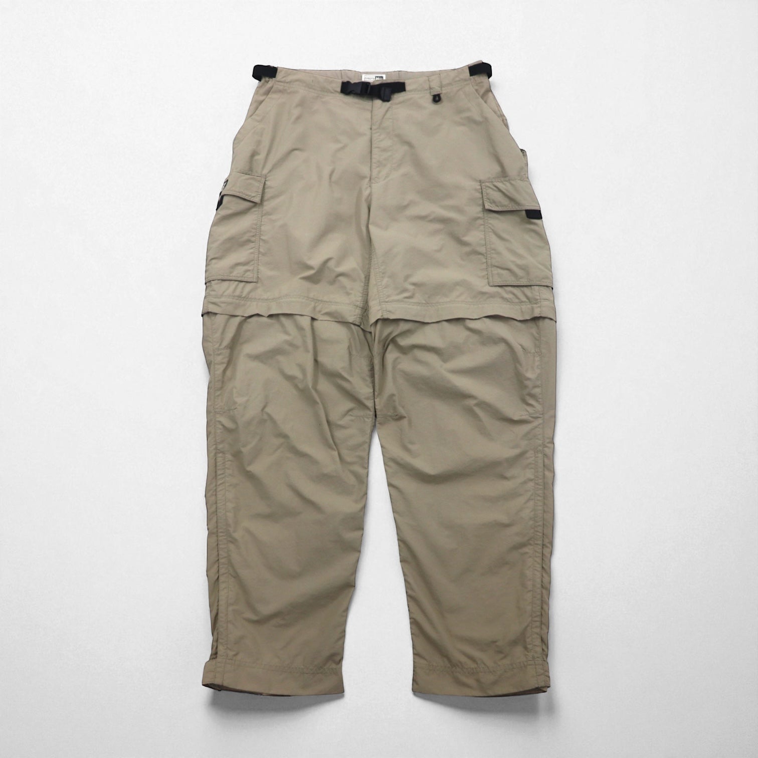 REI コンバーチブル 2WAY カーゴパンツ ショートパンツ L ベージュ ナイロン 防水 スリット 裾ジップ
