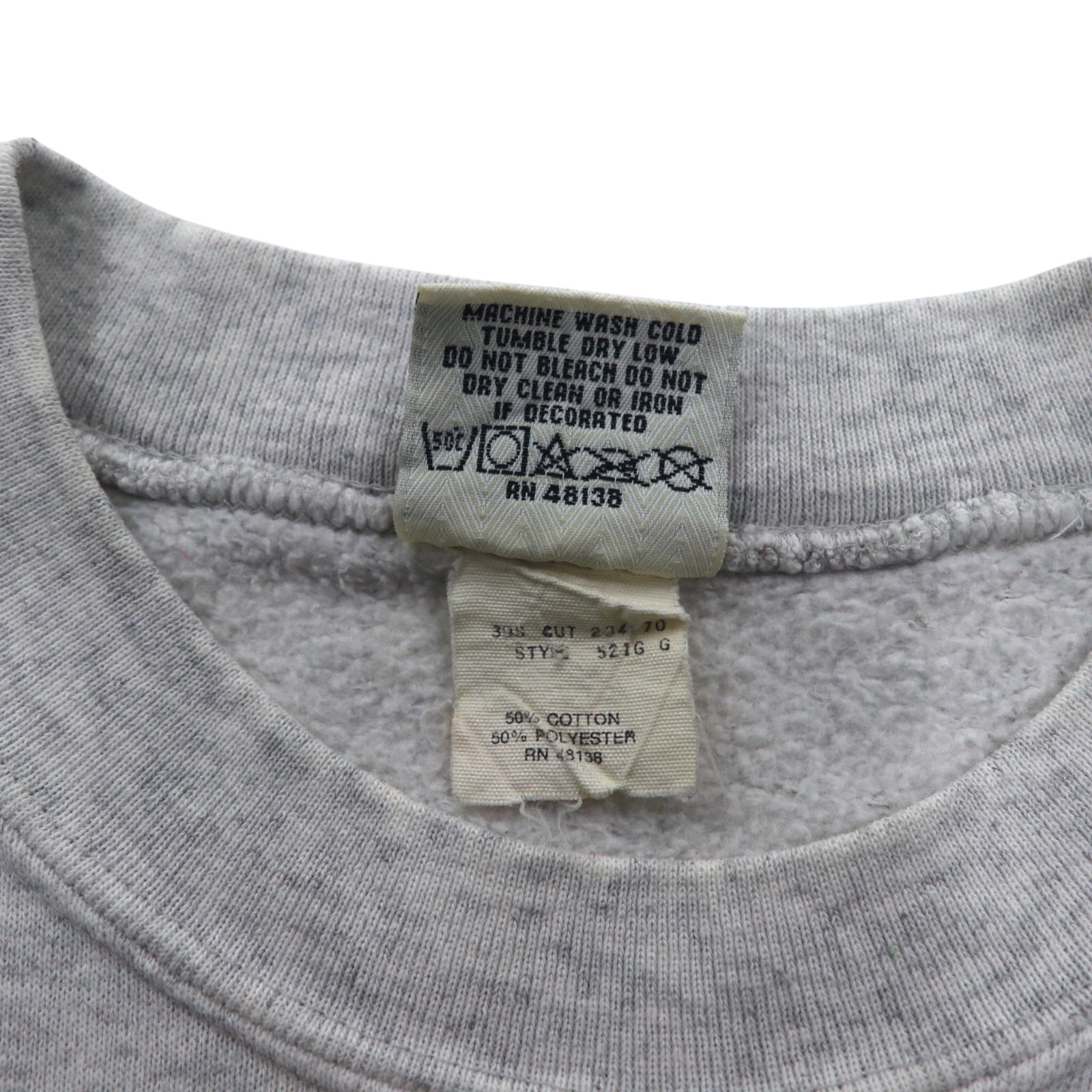 USA, anni '90, NUTMEG MILLS, felpa stampata college, M, grigio, interno felpato, WEST VIRGINIA