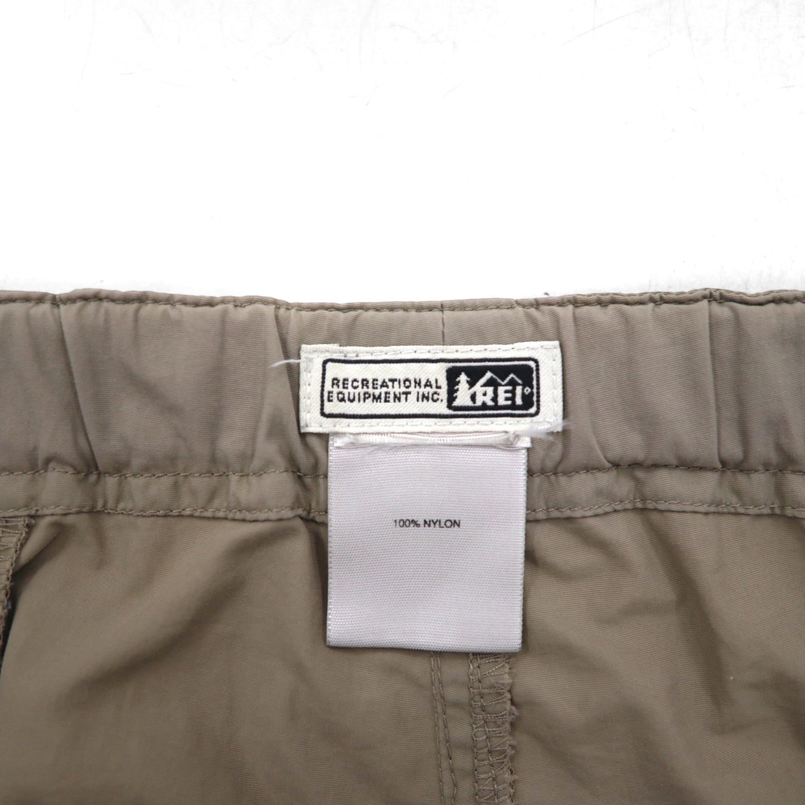 REI コンバーチブル 2WAY カーゴパンツ ショートパンツ L ベージュ ナイロン 防水 スリット 裾ジップ