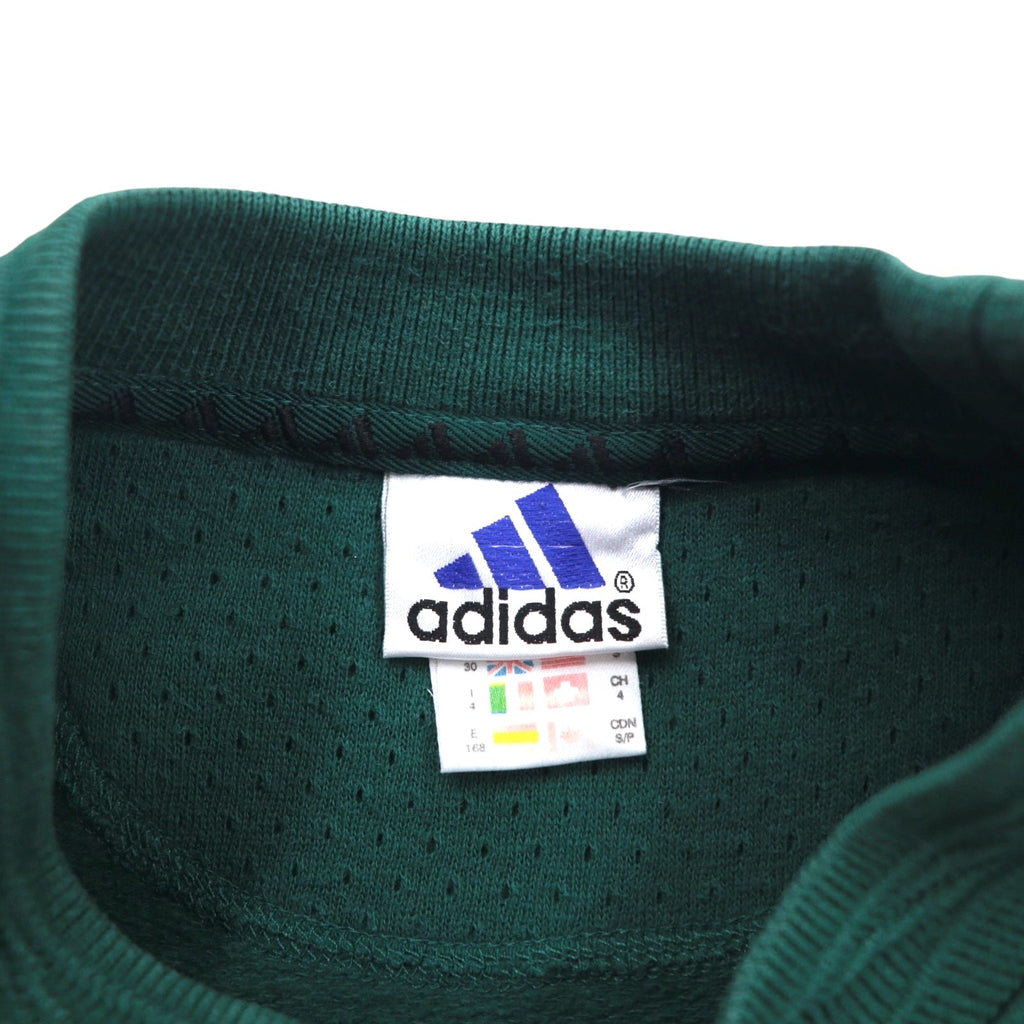 adidas Anni 2000 Logo Ricamato Felpa S Verde Cotone Made in Turchia
