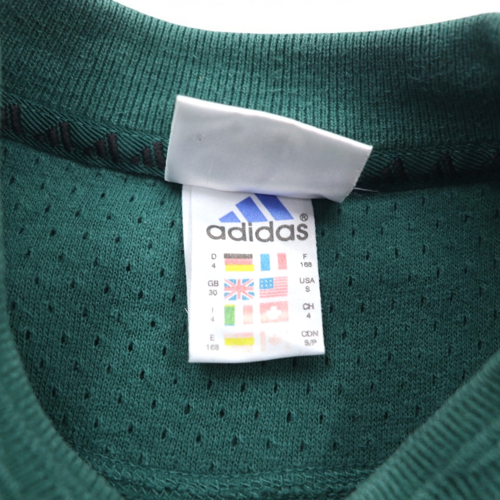 adidas Anni 2000 Logo Ricamato Felpa S Verde Cotone Made in Turchia