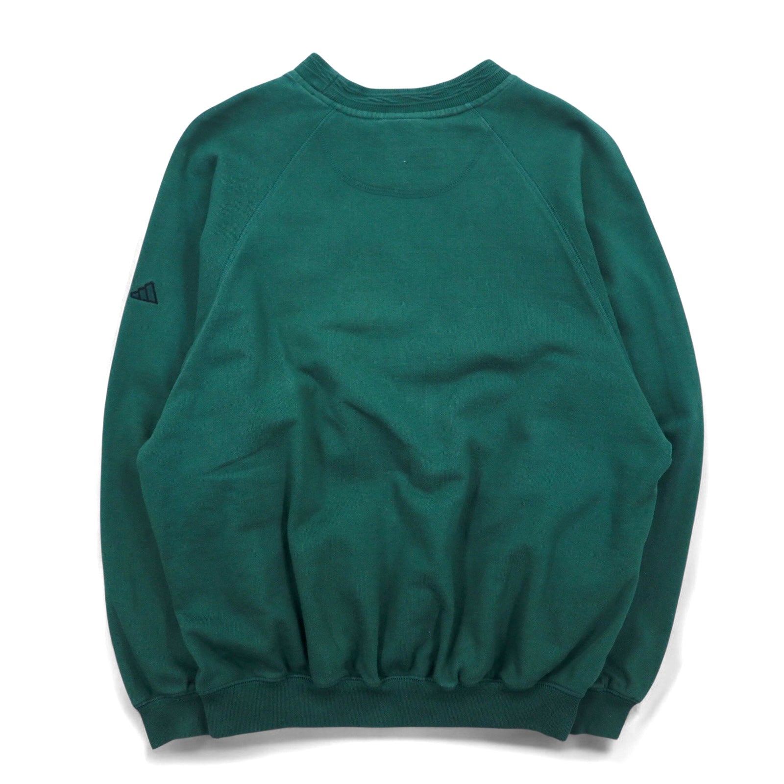 adidas Anni 2000 Logo Ricamato Felpa S Verde Cotone Made in Turchia