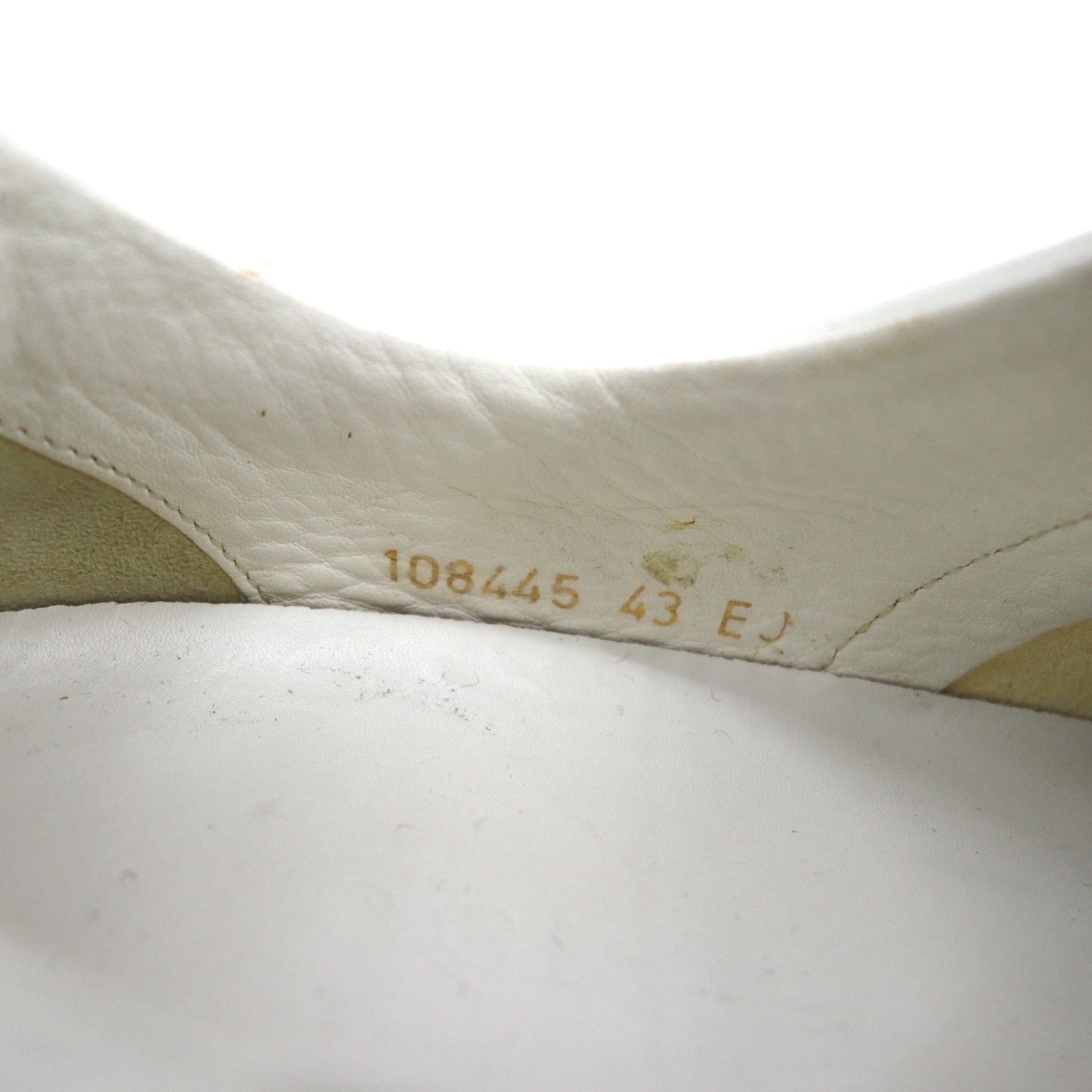 GUCCI Prodotto in Italia mocassini da guida a righe Web slip-on scarpe da ginnastica 28 cm bianco pelle 108445