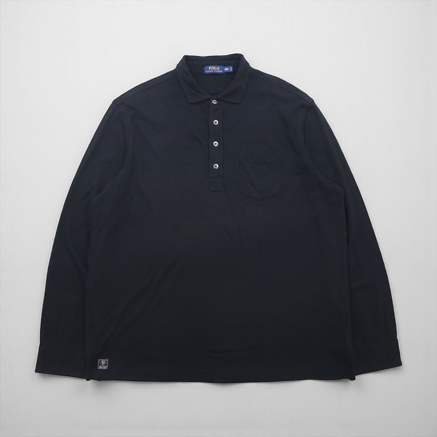 Polo Ralph Lauren ビッグサイズ 長袖 ポロシャツ ラガーシャツ 2XL ブラック コットン