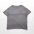 POLO RALPH LAUREN T-shirt con taschino a vestibilità classica, taglia L, grigia con ricamo piccolo pony