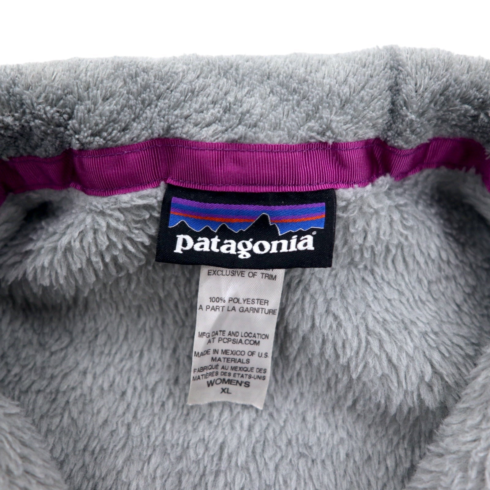 patagonia gilet in pile full zip XL grigio poliestere POLARTEC 25445