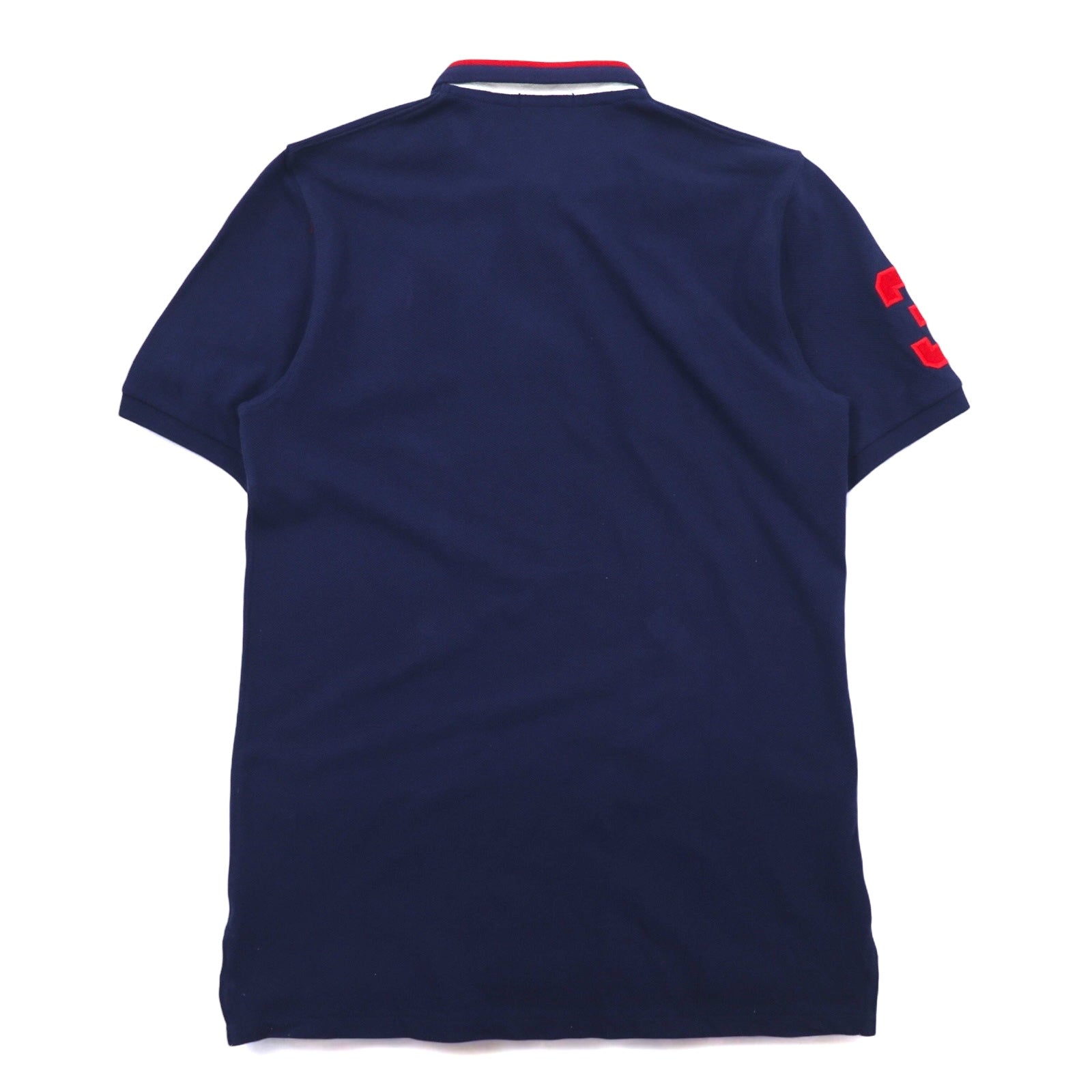 Polo by Ralph Lauren Polo Big Pony XL Blu Navy Cotone Piqué Bandiera Americana Fabbricato in Guatemala Nuovo