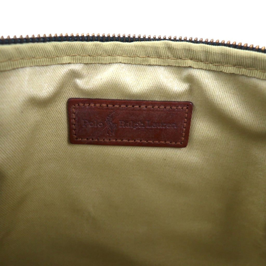 POLO RALPH LAUREN ブラックウォッチ セカンドバッグ ポーチ グリーン チェック PVC