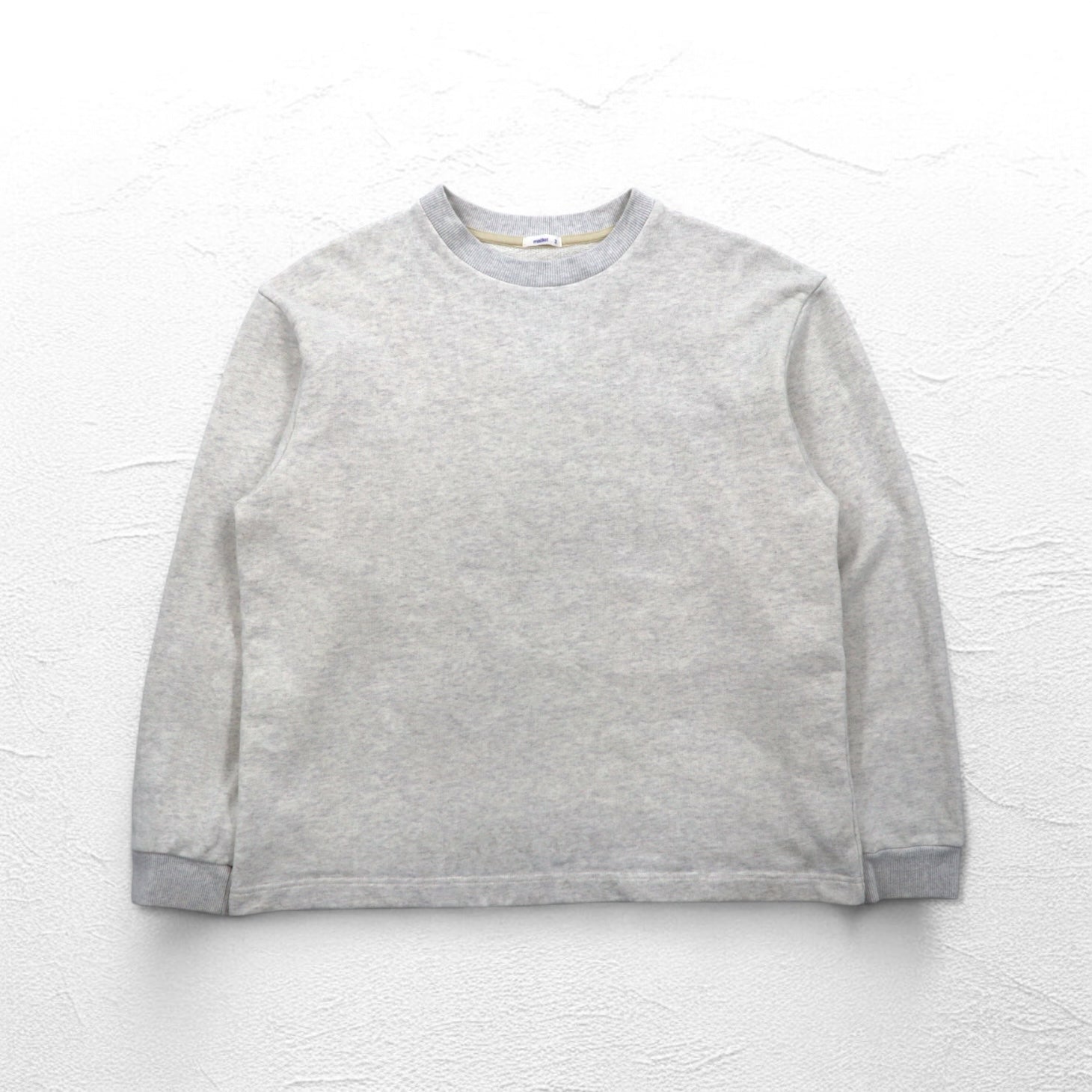 Maglione girocollo American Dry Sweat M grigio, in cotone, prodotto in Giappone