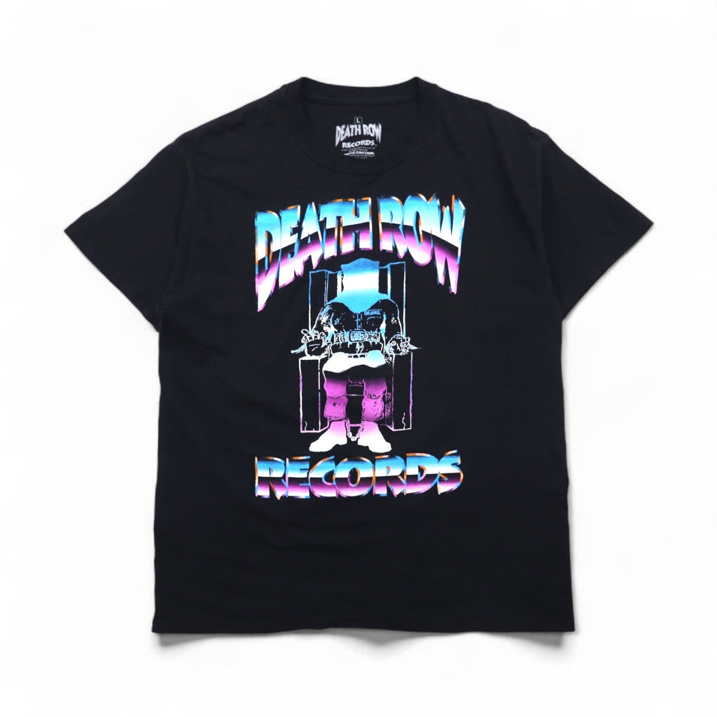 DEATH ROW RECORDS Etichetta Hip-Hop T-shirt L Nero Cotone RIPPLE JUNCTION