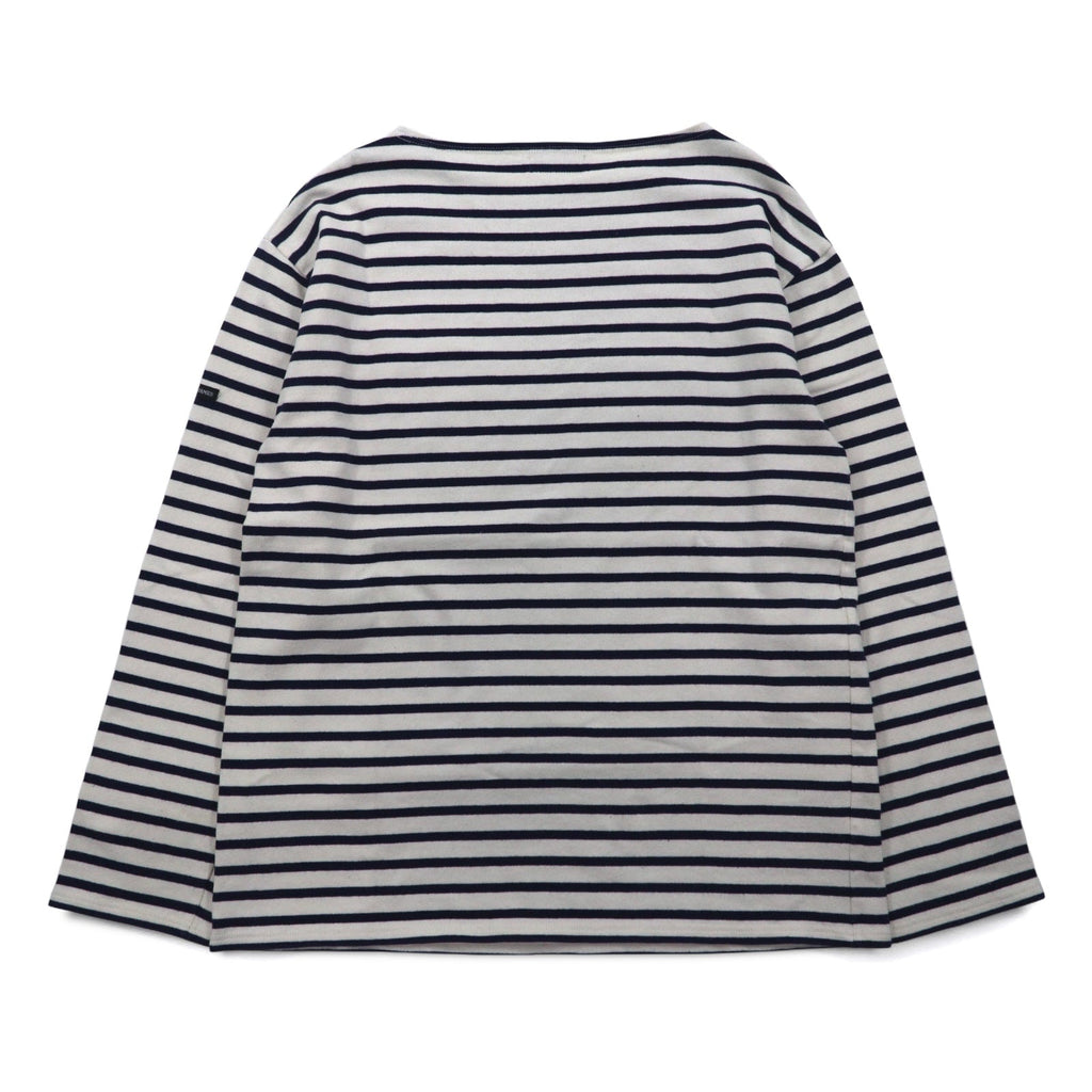 SAINT JAMES L'ATELIER Maglia basca girocollo Made in France L Bianco Blu Marino a righe
