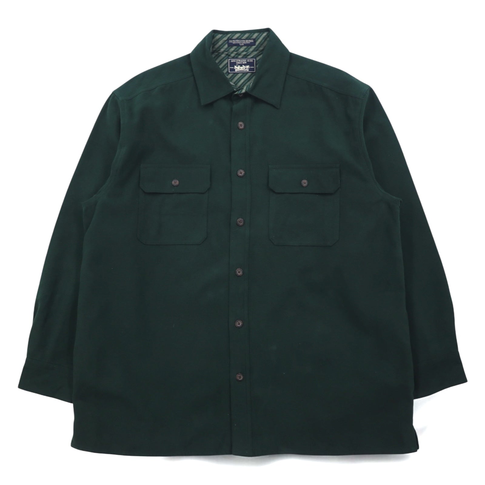 Levi's モールスキン ワークシャツ ジャケット L モスグリーン コットン