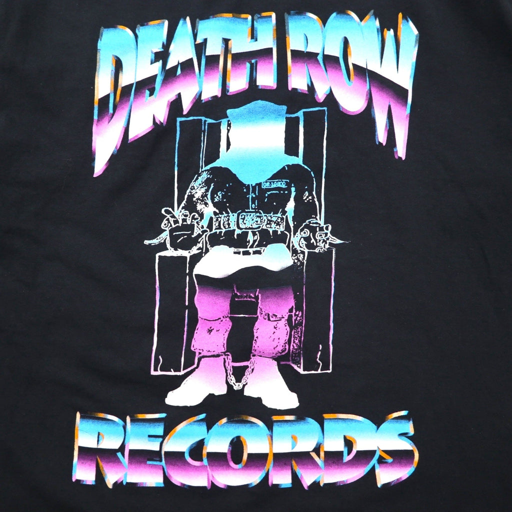 DEATH ROW RECORDS Etichetta Hip-Hop T-shirt L Nero Cotone RIPPLE JUNCTION