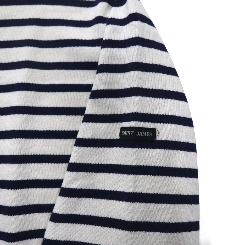 SAINT JAMES L'ATELIER Maglia basca girocollo Made in France L Bianco Blu Marino a righe