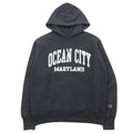 Champion felpa con cappuccio Reverse Weave, XL, grigio, cotone, etichetta blu, riedizione, college, logo ad arco, stampa a due livelli