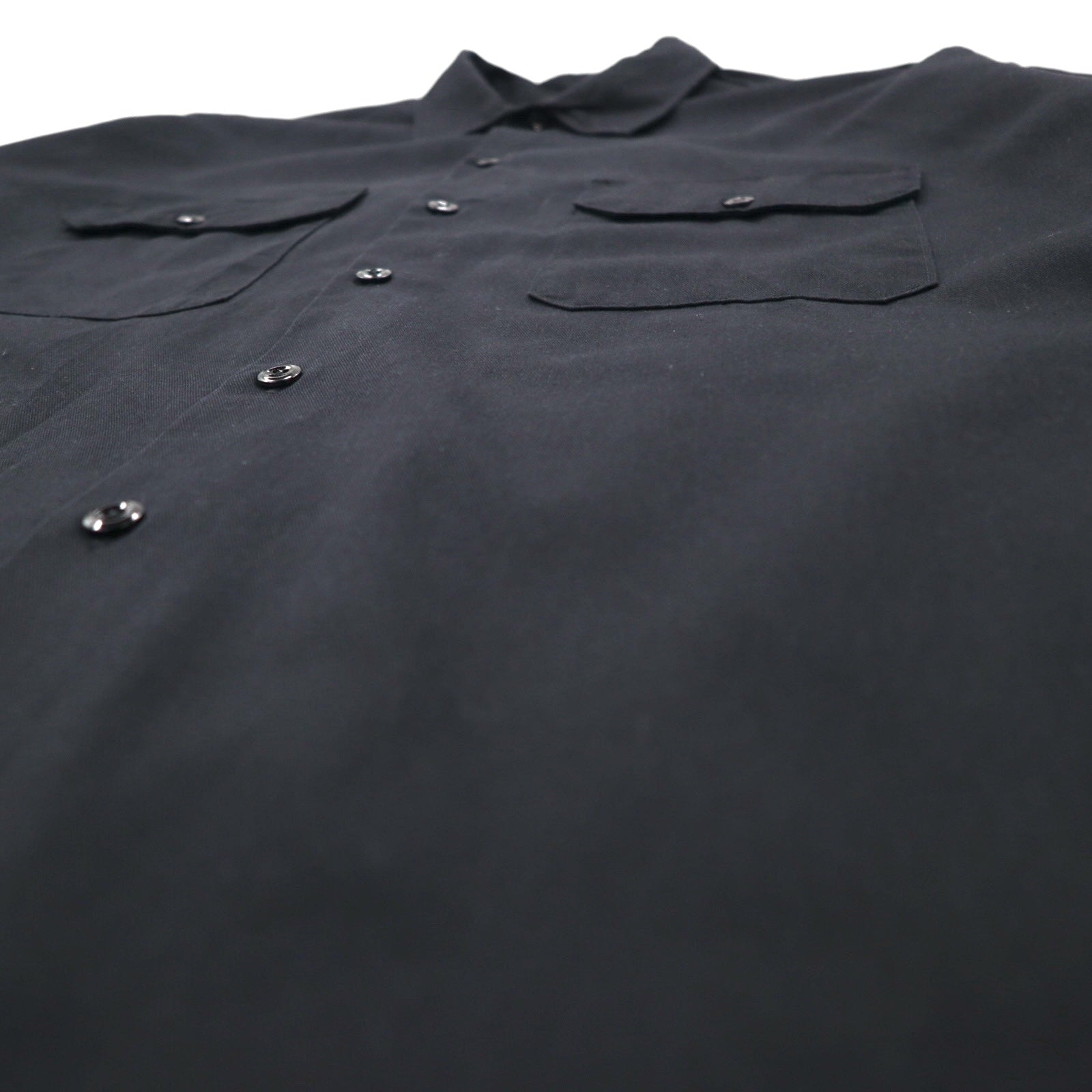 Dickies 半袖 ワークシャツ XL ブラック ポリエステル コットン 胸ポケット ビッグサイズ ホンジュラス戦