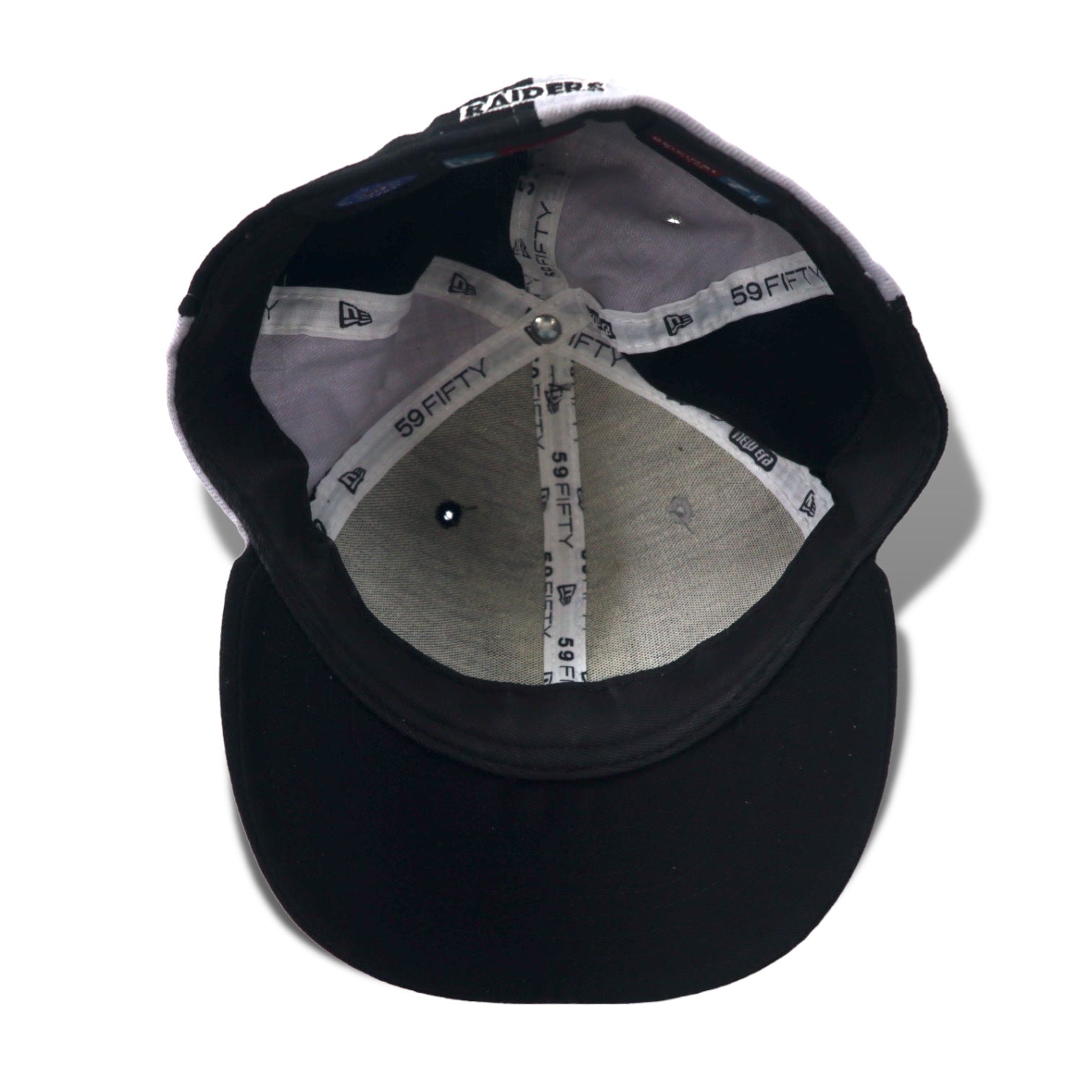 NEW ERA Made in USA anni '90 Cappellino da baseball 57,7 cm Nero Lana NFL RAIDERS