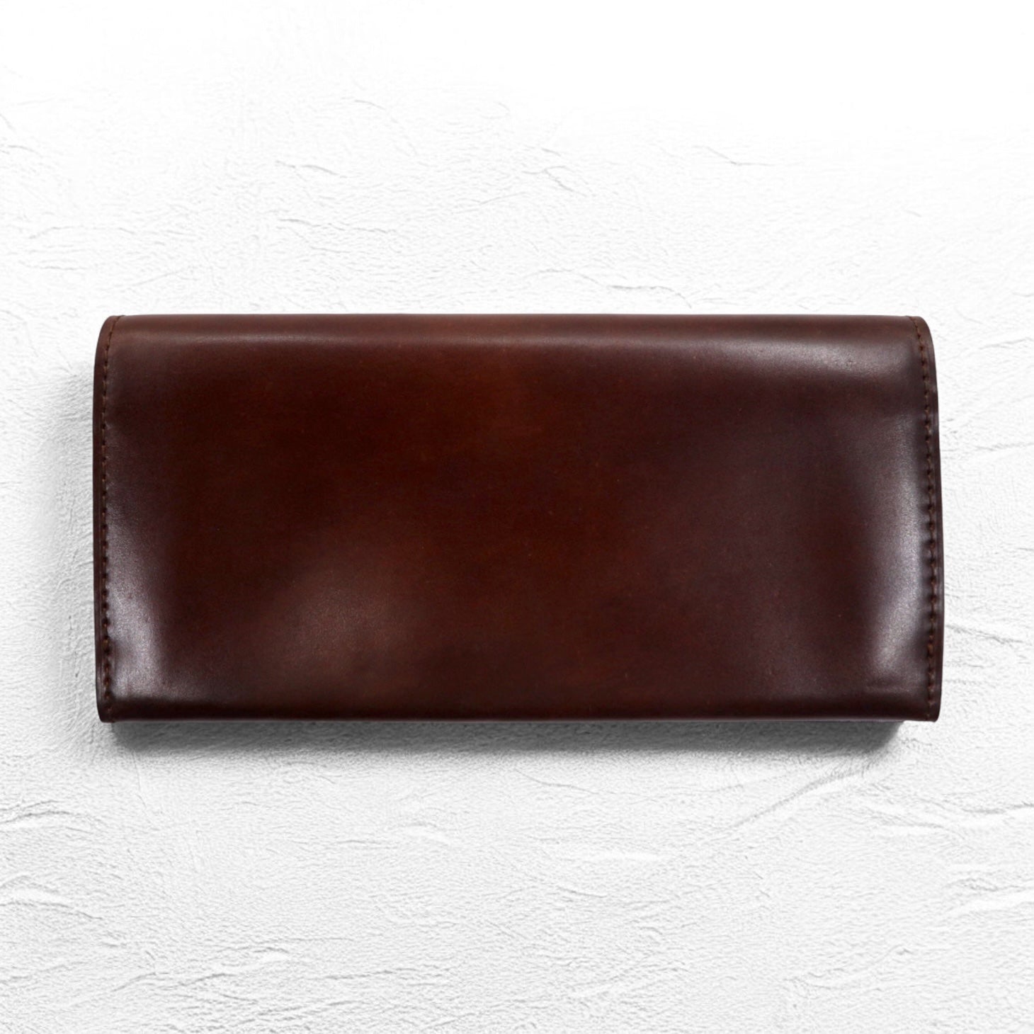 Polo by Ralph Lauren Portafoglio lungo in cordovan marrone, pelle di cavallo, HOWEEN SHELL CORDOVAN, Prodotto in Giappone