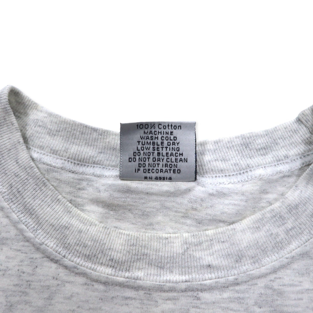 T-shirt girocollo in cotone grigio a maniche corte, stampa "GEAR FOR SPORT" anni '90, Made in USA, taglia L. PENN STATE BIG TEN.