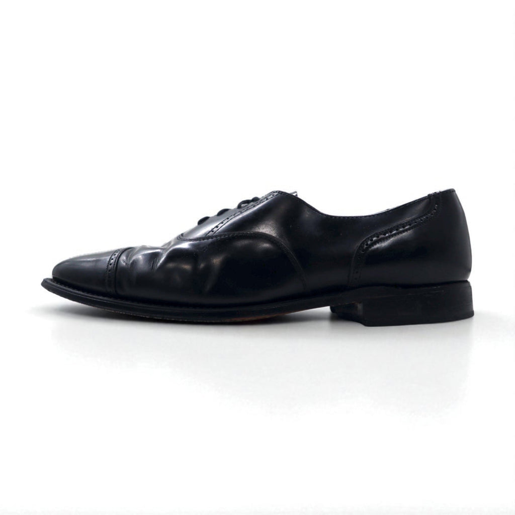 Scarpe eleganti vintage traforate con puntale 28,5 cm Nere in pelle 105523
