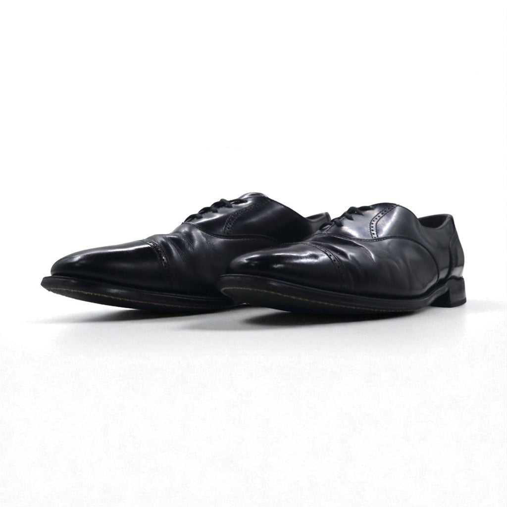 Scarpe eleganti vintage traforate con puntale 28,5 cm Nere in pelle 105523