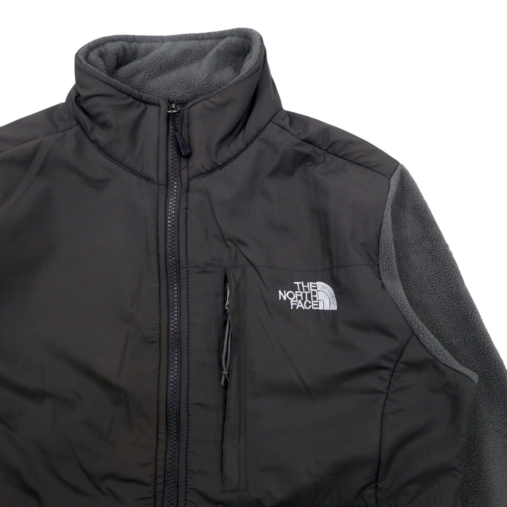 THE NORTH FACE Denali Jacket, giacca in pile con inserti in nylon, taglia M, colore grigio, poliestere, logo ricamato, DENALI JACKET, modello internazionale