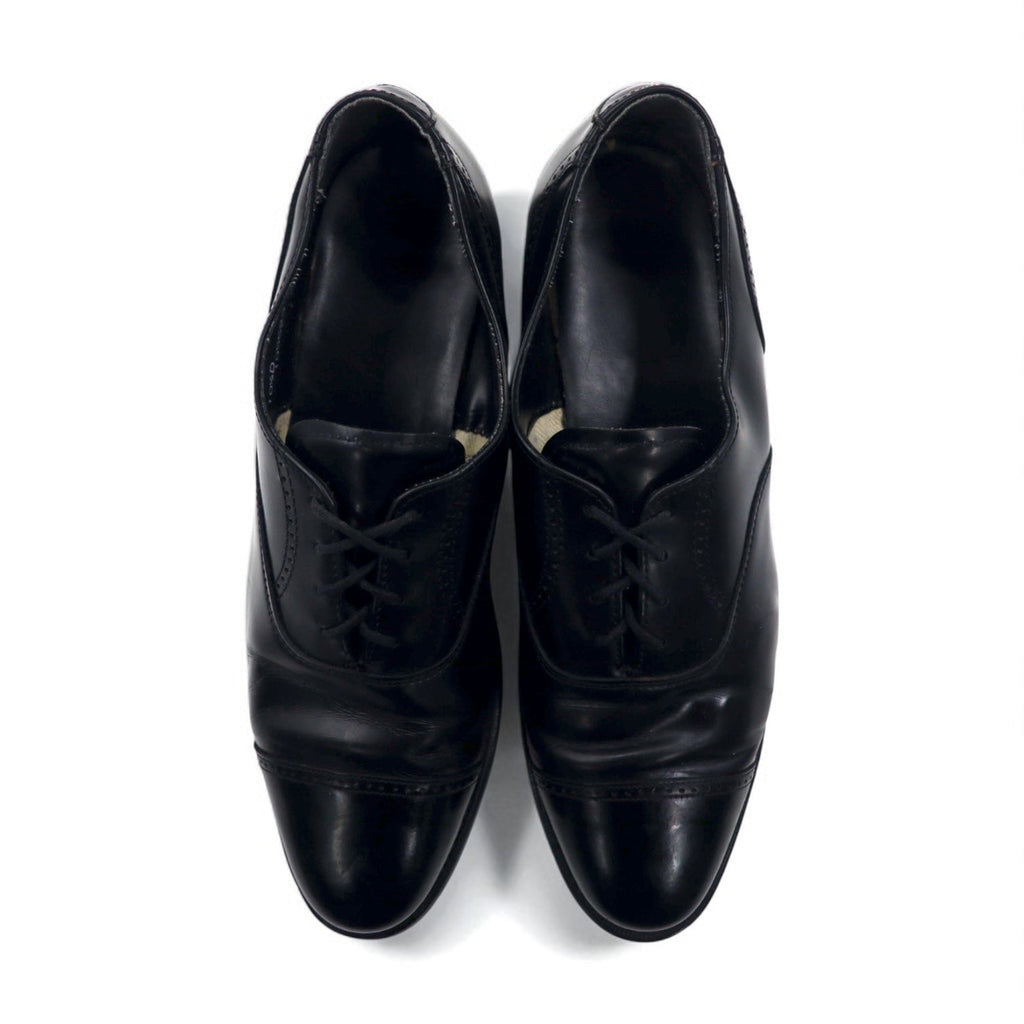 Scarpe eleganti vintage traforate con puntale 28,5 cm Nere in pelle 105523