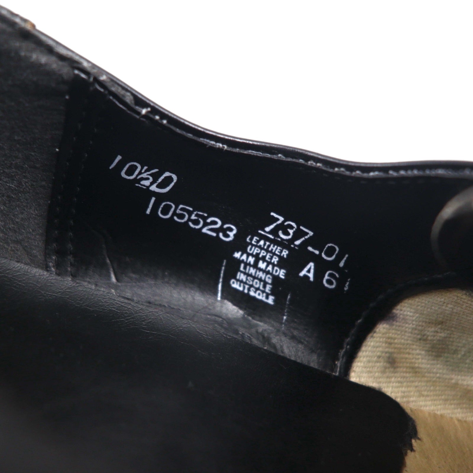 Scarpe eleganti vintage traforate con puntale 28,5 cm Nere in pelle 105523
