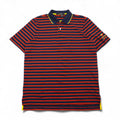 RLX RALPH LAUREN Polo in rete elasticizzata L a righe blu marino arancione poliestere