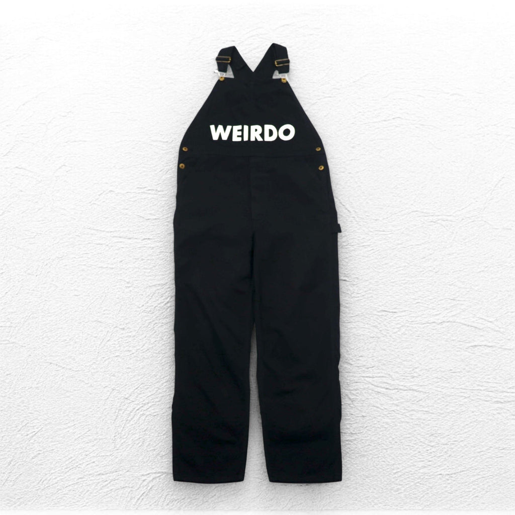 WEIRDO Salopette M Nera WOLF BAIT-OVERALL Cotone GROWN-UP WRD-19-SS-25 Fatto in Giappone