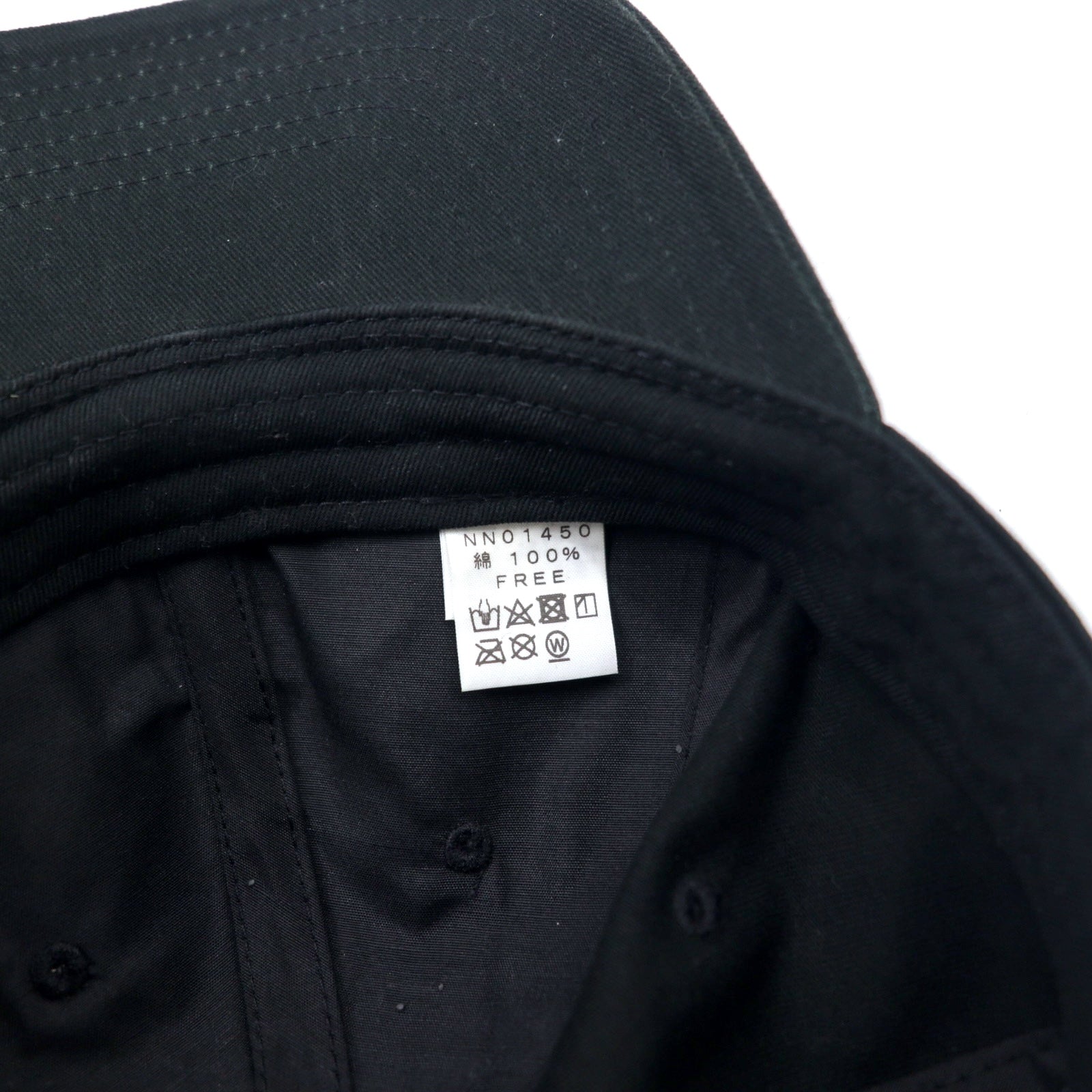 THE NORTH FACE Cappellino da trekking con logo ricamato, taglia unica, nero, cotone NN01450