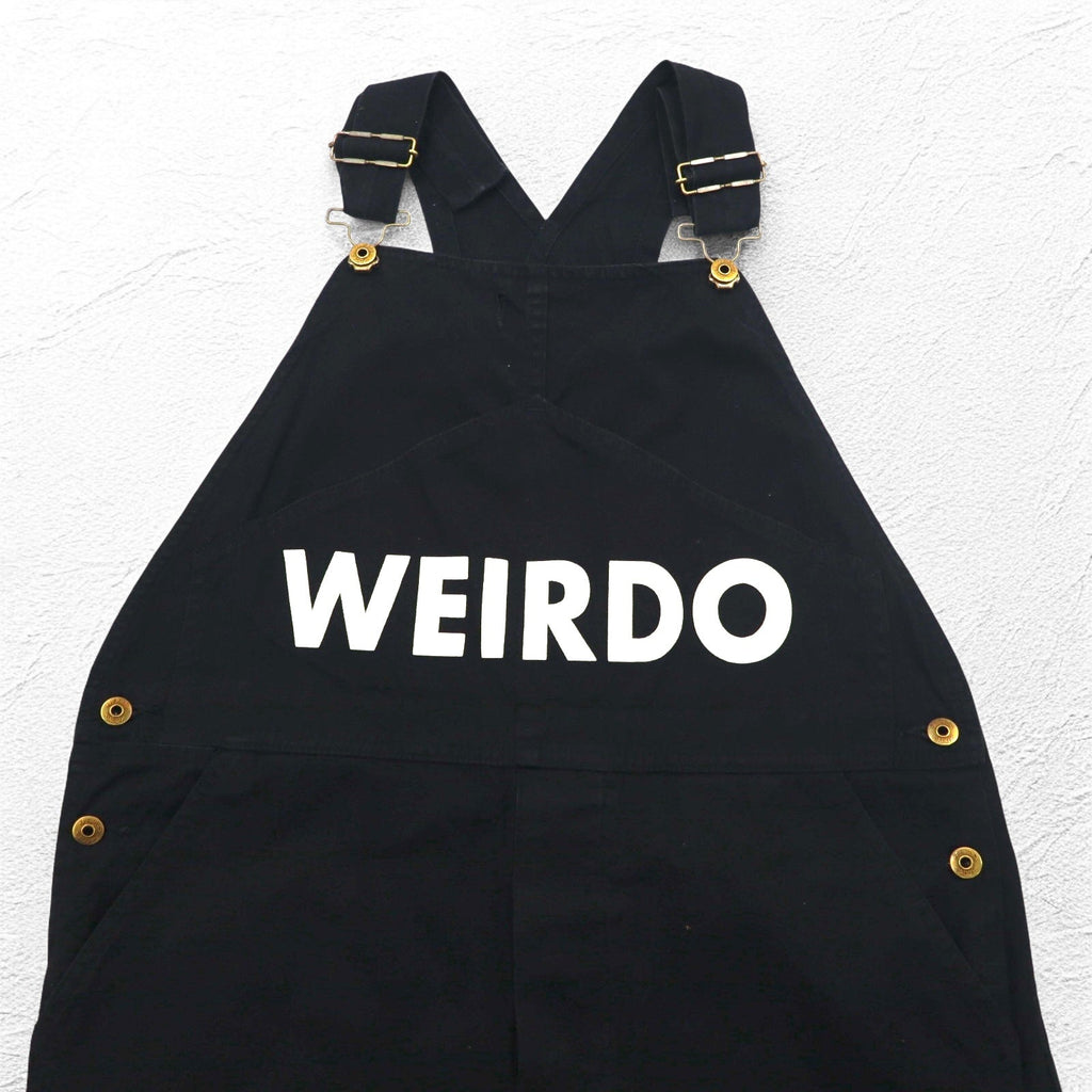 WEIRDO Salopette M Nera WOLF BAIT-OVERALL Cotone GROWN-UP WRD-19-SS-25 Fatto in Giappone
