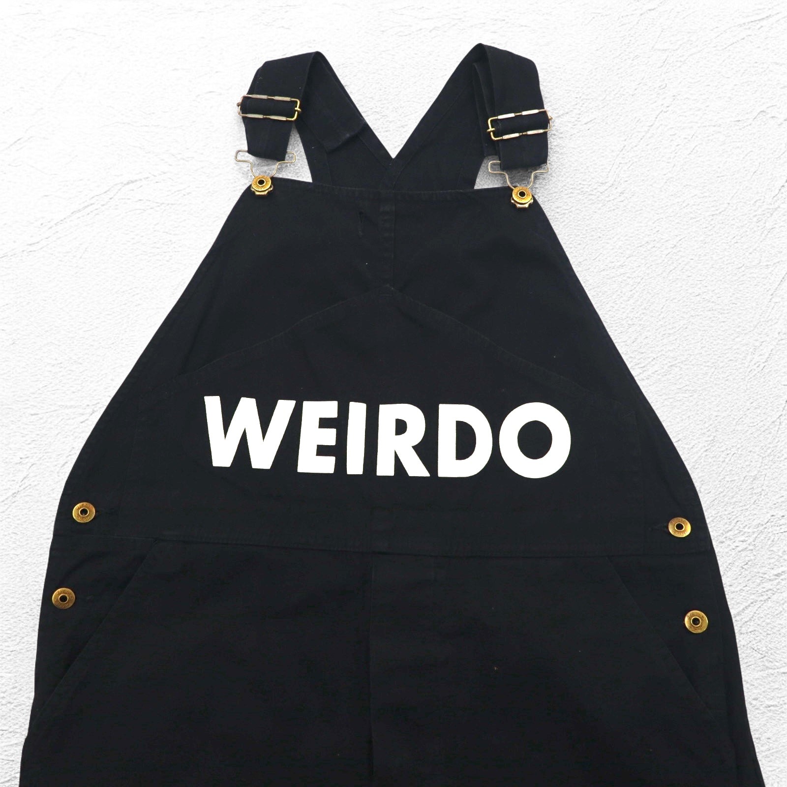 WEIRDO Salopette M Nera WOLF BAIT-OVERALL Cotone GROWN-UP WRD-19-SS-25 Fatto in Giappone
