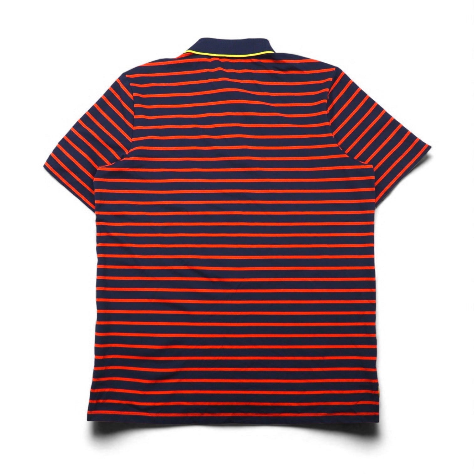RLX RALPH LAUREN Polo in rete elasticizzata L a righe blu marino arancione poliestere