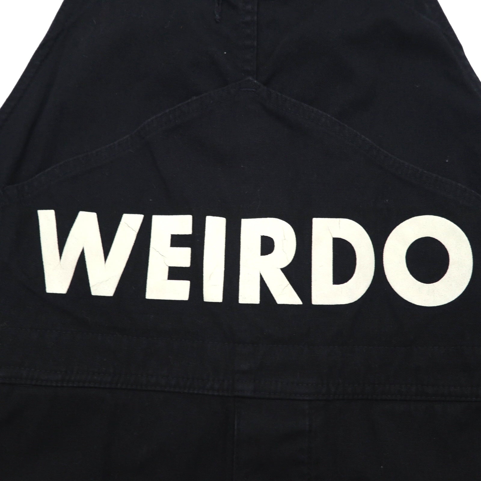 WEIRDO Salopette M Nera WOLF BAIT-OVERALL Cotone GROWN-UP WRD-19-SS-25 Fatto in Giappone