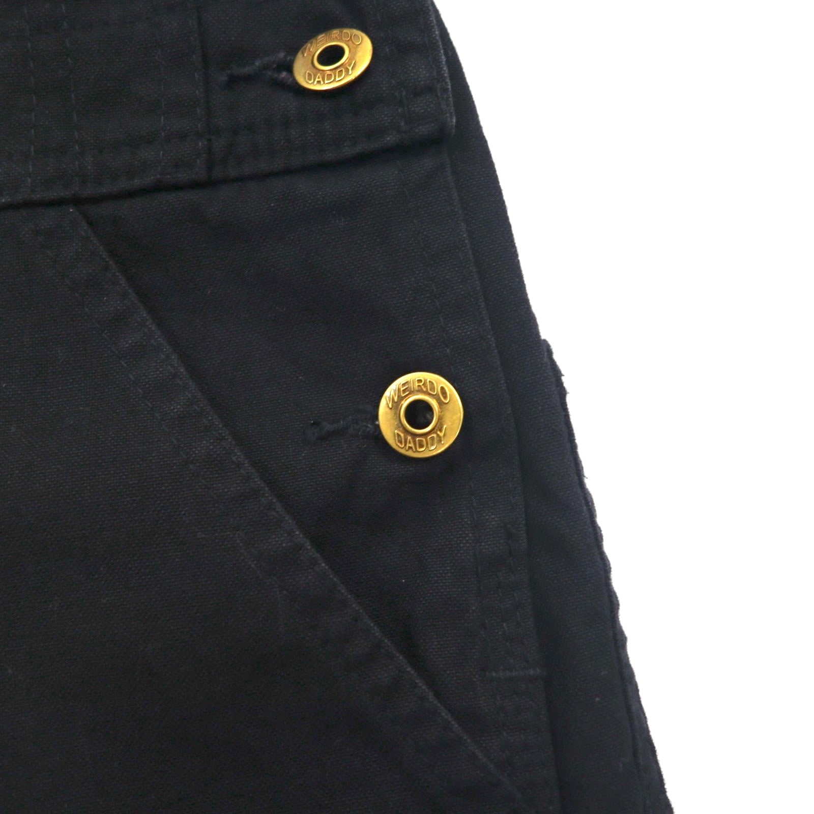 WEIRDO Salopette M Nera WOLF BAIT-OVERALL Cotone GROWN-UP WRD-19-SS-25 Fatto in Giappone