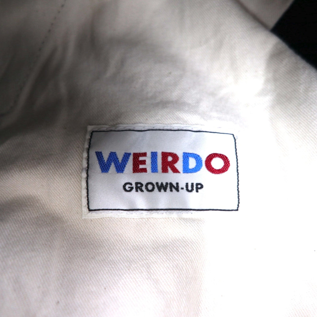 WEIRDO Salopette M Nera WOLF BAIT-OVERALL Cotone GROWN-UP WRD-19-SS-25 Fatto in Giappone