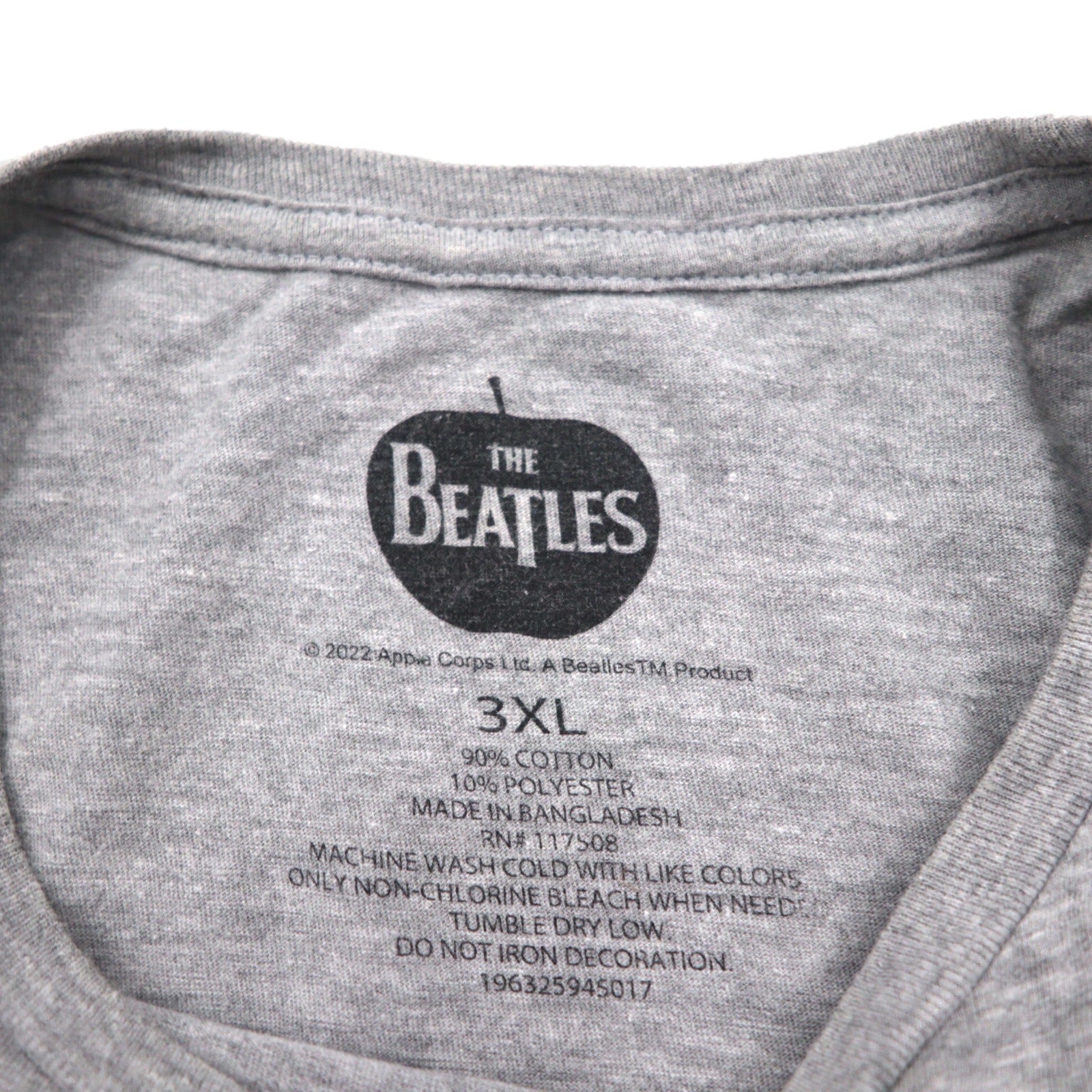 THE BEATLES ビートルズ オフィシャル ロック バンド Tシャツ 3XL グレー コットン ABBEY ROAD アビーロード