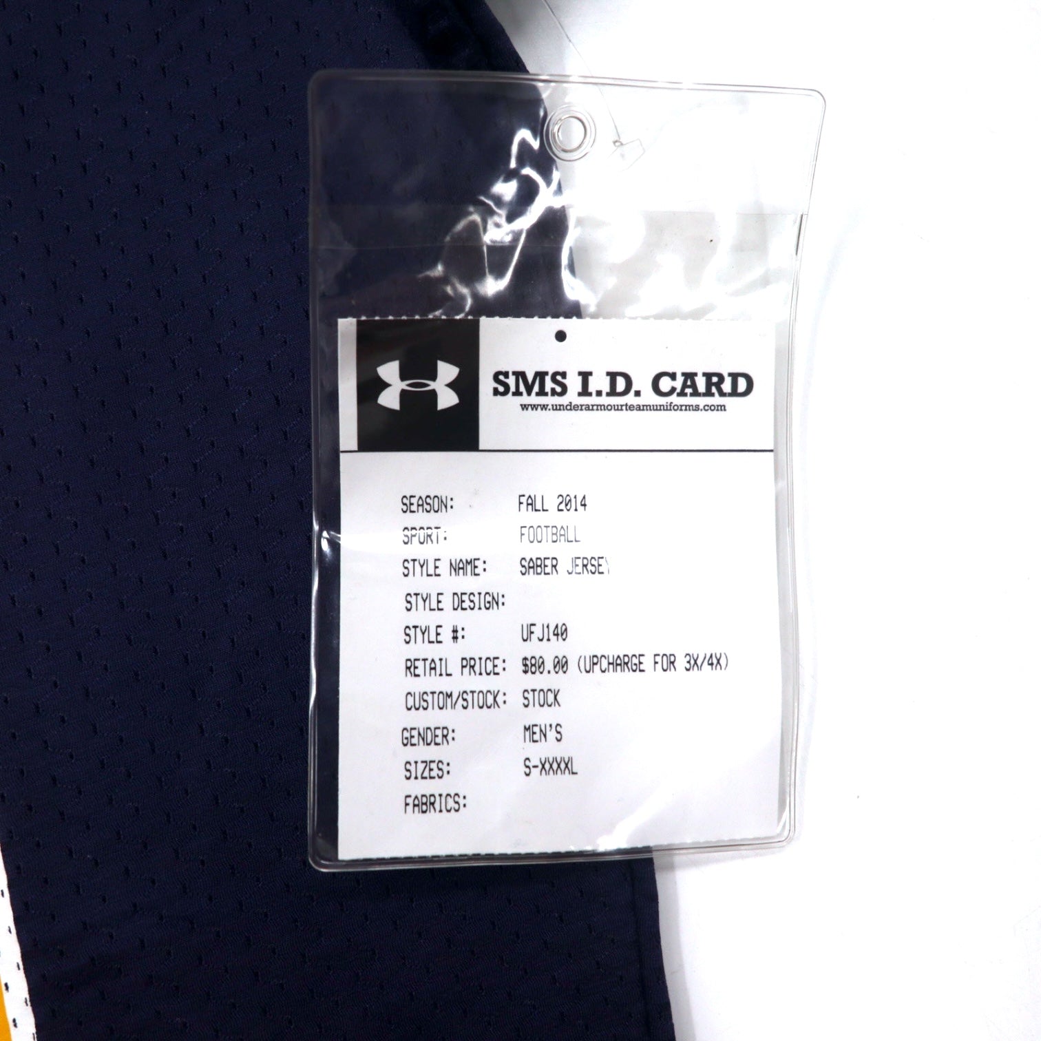 UNDER ARMOUR Maglia da gioco rielaborata Vestito L Blu navy Poliestere TITANS Numerata Nuovo con etichette