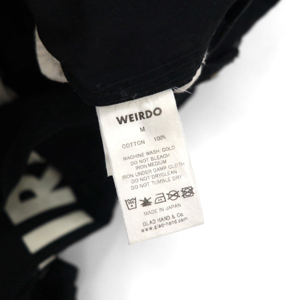 WEIRDO Salopette M Nera WOLF BAIT-OVERALL Cotone GROWN-UP WRD-19-SS-25 Fatto in Giappone