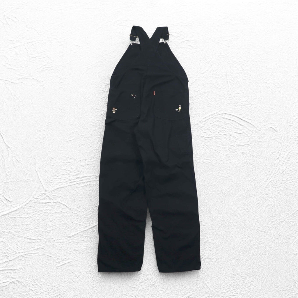 WEIRDO Salopette M Nera WOLF BAIT-OVERALL Cotone GROWN-UP WRD-19-SS-25 Fatto in Giappone