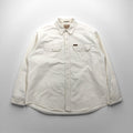 Woolrich 90年代 シャモアクロス フランネル ワークシャツ XL ホワイト Expedition Chamois ダブルポケット