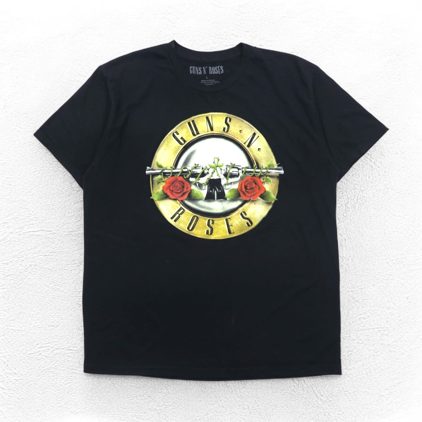 GUNS N' ROSES T-Shirt L Nero Cotone Fatto in Messico